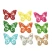 Stick-On Decoration – Butterflies / Flowers, 4×3.5 cm, 1 pack – 9 pcs