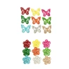 Stick-On Decoration – Butterflies / Flowers, 4×3.5 cm, 1 pack – 9 pcs