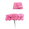 Foam 10 Roses (10×4 cm) Bouquets, Pink Color, 1 Pack - 12 pcs