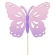 Butterfly, 8 cm on a 50 cm Stick, Purple Color