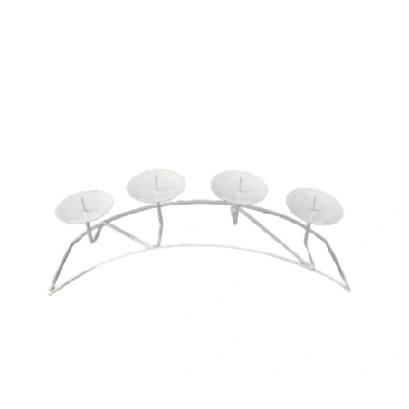 Metal Candle Holder With 4 Holders, 60×15 cm