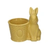 Planter With Bunny, 16×11.5×16 cm, yellow Color