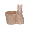Planter With Bunny, 16×11.5×16 cm, Soft Pink Color