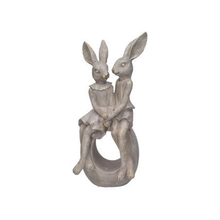 Dekoracija „Zuikių pora“, 27,5 cm