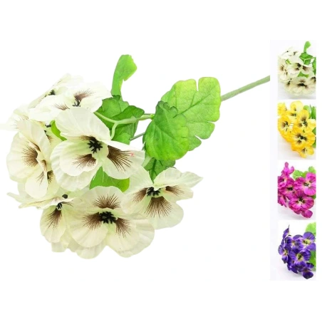 Artificial Pansy Bouquet, 25 cm