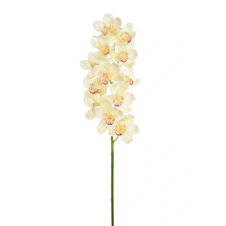 Dirbtinė orchidėja, 106 cm, citrinos ir rožinės spalvos