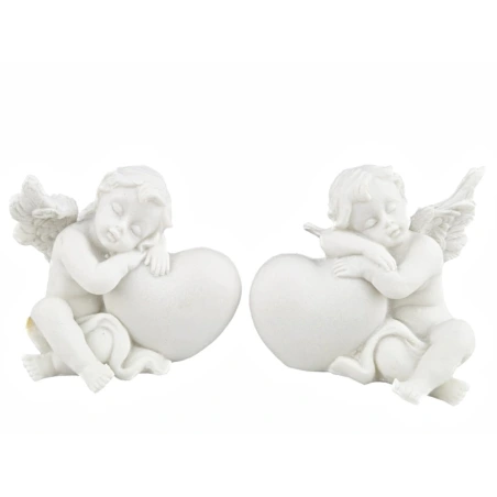 Sitting Angel with Heart, 5 cm