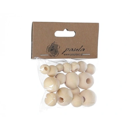 Decorative Wooden Beads in Various Sizes