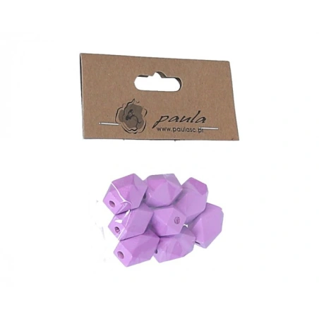 Violetas dekoratīvas koka pērlītes, 2×15 cm, 1 iep. - 8 gab.