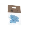 Decorative Wooden Beads, 1.5×2 cm, Blue Color, 1 Pack - 8 pcs.