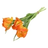 Artificial Latex Tulips, 45 cm, Orange Color, 1 Bouquet - 3 pcs.
