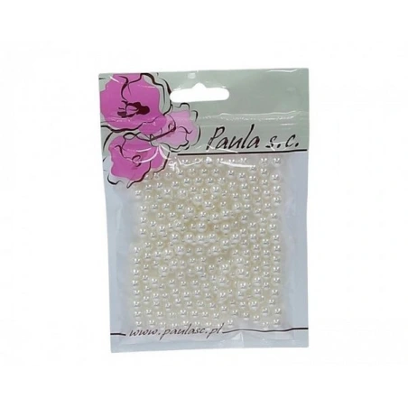 Cream Color Beads, 6 mm, 1 Pack - 400 pcs.