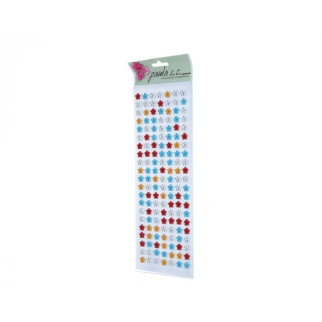 "Flowers" Stickers, 10 mm, Assorted Colors