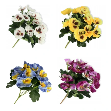 Artificial Pansy Bouquet, 32 cm