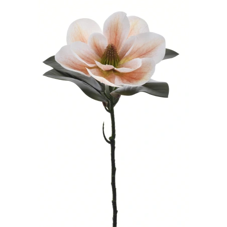 Persiku krāsas mākslīgā magnolija, 65 cm