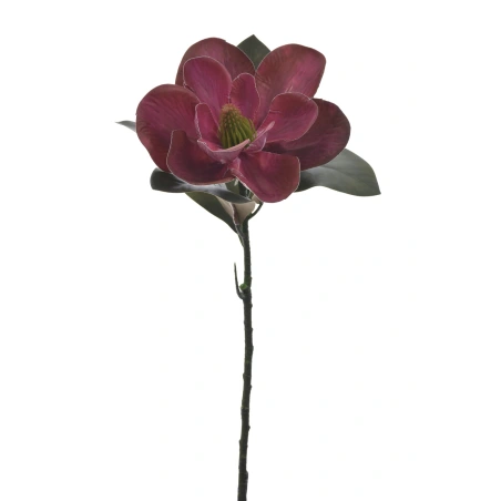 Tumši ķiršu krāsas mākslīgā magnolija, 65 cm