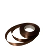 Single-sided satin ribbon, dark brown