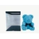 Light Blue Decorative Teddy Bear in Clear Box, 34 cm