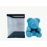 Light Blue Decorative Teddy Bear in Clear Box, 34 cm