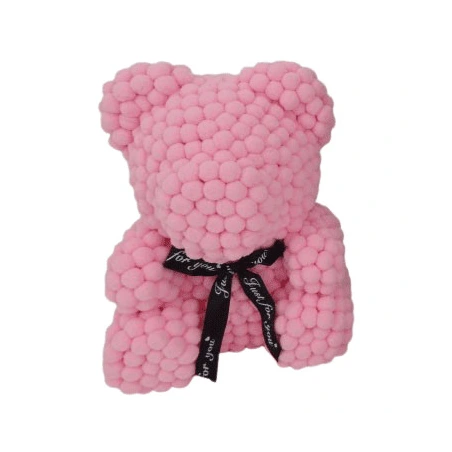 Pink Decorative Teddy Bear in Clear Box, 34 cm