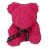 Dark Pink Decorative Teddy Bear in Clear Box, 34 cm