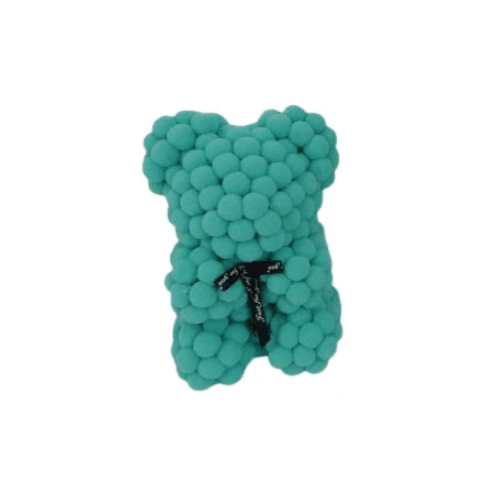 Turquoise Decorative Teddy Bear in Clear Box, 23 cm