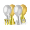 Gold and Silver Carnival Party Set, 1 Pack – 12 pcs.