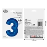 Foil Balloon Number “3”, 92 cm, Blue