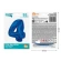 Foil Balloon Number “4”, 92 cm, Blue