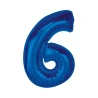 Foil Balloon Number “6”, 92 cm, Blue