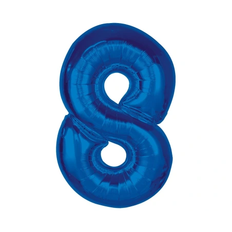 Folijas balons – skaitlis “8”, 92 cm, zils