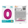 Foil Balloon Number “0”, 92 cm, Pink