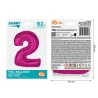 Foil Balloon Number “2”, 92 cm, Pink