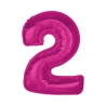 Foil Balloon Number “2”, 92 cm, Pink