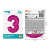 Foil Balloon Number “3”, 92 cm, Pink
