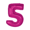 Foil Balloon Number “5”, 92 cm, Pink