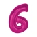 Foil Balloon Number “6”, 92 cm, Pink