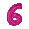 Foil Balloon Number “6”, 92 cm, Pink