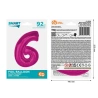 Foil Balloon Number “6”, 92 cm, Pink