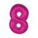 Foil Balloon Number “8”, 92 cm, Pink
