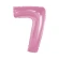 Folio balionas - skaičius „7“, 92 cm, šviesiai rožinės spalvos