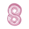 Foil Balloon - Number "8", 92 cm, Light Pink