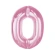 Foil Balloon - Number "0", 92 cm, Light Pink