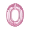 Foil Balloon - Number "0", 92 cm, Light Pink