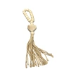Wooden Beads with Heart and Tassel, 37×5×2 cm