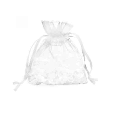 Organza Bags, 9×12 cm, White Color, 1 Pack - 25 pcs.
