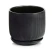 Ceramic Planter with Saucer, 14×12 cm, Matte Black