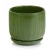 Ceramic Planter with Saucer, 14×12 cm, Green