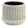 Ceramic Flower Pot, 16×15,5 cm, Light Grey With Brown Stripes