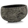 Keraminis vazonas, 27×16×15 cm, grafito spalvos